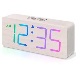 Wooden Digital Alarm Clock for Bedroom, Living Room Desk Wooden Digital Alarm Clock for Bedroom, Living Room Desk
