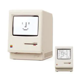 Maclock Retro Pixel Alarm Clock, 1984 Computer-Inspired USB Desk Clock with Pixel Display, Multiple Alarms, Adjustable Brightness, Calendar, Temperature Maclock Retro Pixel Alarm Clock, 1984 Computer-Inspired USB Desk Clock with Pixel Display, Multiple Alarms, Adjustable Brightness, Calendar, Temperature
