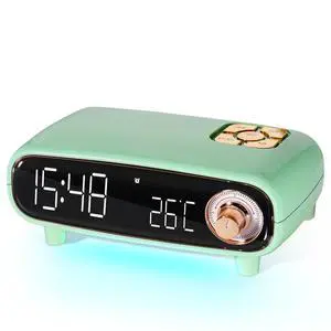 Alarm Clock Radio for Bedroom, Loud Voice for Deep Sleep, Bluetooth Speaker, USB/TF Card Music Playing, Digital FM Radio, Temperature Display, LED Night Light, Cute Decor for Home (Sky Blue) Alarm Clock Radio for Bedroom, Loud Voice for Deep Sleep, Bluetooth Speaker, USB/TF Card Music Playing, Digital FM Radio, Temperature Display, LED Night Light, Cute Decor for Home (Sky Blue)