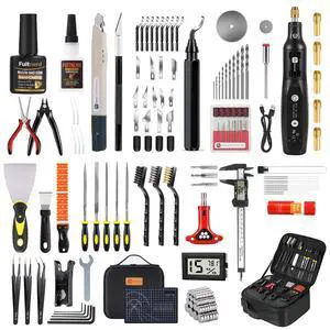 141Pcs 3D Printer Accessories with 4-Layer Slotted Case, Precision Workstation, Includes Digital Caliper, Cordless Rotary Tool, PTFE Nozzle Coating for Bambu Lab, Flashforge, Ender 3, Anycubic 141Pcs 3D Printer Accessories with 4-Layer Slotted Case, Precision Workstation, Includes Digital Caliper, Cordless Rotary Tool, PTFE Nozzle Coating for Bambu Lab, Flashforge, Ender 3, Anycubic