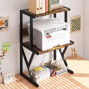 Printer Stand for Desk to Save Space, Metal+Wood for Home Office Printer Stand for Desk to Save Space, Metal+Wood for Home Office
