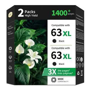 63XL Black Ink Cartridges Replacement for HP 63 XL 4520 3830 5255 5200 3630 63XL Black Ink Cartridges Replacement for HP 63 XL 4520 3830 5255 5200 3630