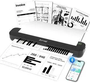 Portable Thermal Printer ST80A, Wireless Bluetooth Inkless Printer for Travel, Supports 8.5" x 11" US Letter and A4 Thermal Paper, Compatible with iPhone, Android, Mac, Windows for Home Office Portable Thermal Printer ST80A, Wireless Bluetooth Inkless Printer for Travel, Supports 8.5" x 11" US Letter and A4 Thermal Paper, Compatible with iPhone, Android, Mac, Windows for Home Office