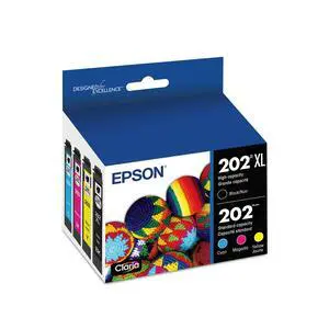 T202XL-BCS Claria Ink Cartridge Multi-pack - High-capacity Black and Standard-capacity Color (CMYK) T202XL-BCS Claria Ink Cartridge Multi-pack - High-capacity Black and Standard-capacity Color (CMYK)