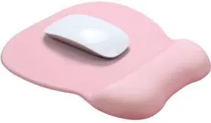 Office Mouse pad with Gel Wrist Rest, 9.2 x 8.1 in, Pink Office Mouse pad with Gel Wrist Rest, 9.2 x 8.1 in, Pink
