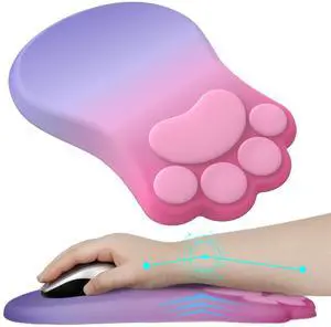 Ergonomic Mouse Pad with Wrist Rest,Pink Mouse Pad Wrist Support Ergonomic Mouse Pad with Wrist Rest,Pink Mouse Pad Wrist Support