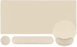 Wrist Rest for Mouse Pad Set, Large Gaming Deskpad, Apricot Wrist Rest for Mouse Pad Set, Large Gaming Deskpad, Apricot