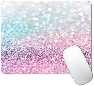 Pink Blue Sparkly Mouse Pad Cute, Rectangle Non-Slip Rubber Glitter Bling Gradient Mousepad for Kids Girls, Laptop Computer Mouse Pads, 9.5 X 7.9 Inch Pink Blue Sparkly Mouse Pad Cute, Rectangle Non-Slip Rubber Glitter Bling Gradient Mousepad for Kids Girls, Laptop Computer Mouse Pads, 9.5 X 7.9 Inch