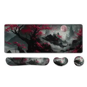 Desk Pad and Keyboard Wrist Rest,Janpense Large Mouse Pad + Keyboard Pad+Mouse Wrist Support, Non-Slip Desk Mat Protector for Office, Home 31.5×11.8 Inches Cherry Blossom Desk Pad and Keyboard Wrist Rest,Janpense Large Mouse Pad + Keyboard Pad+Mouse Wrist Support, Non-Slip Desk Mat Protector for Office, Home 31.5×11.8 Inches Cherry Blossom