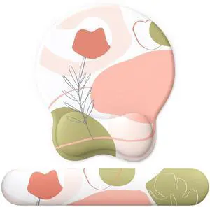 Mouse Pad Wrist Support, Ergonomic Memory Foam Keyboard Wrist Pad & Gel Wrist Rest Set for Computer Keyboard for Easy Typing & Pain Relief for Office & Home (Rose Set) Mouse Pad Wrist Support, Ergonomic Memory Foam Keyboard Wrist Pad & Gel Wrist Rest Set for Computer Keyboard for Easy Typing & Pain Relief for Office & Home (Rose Set)