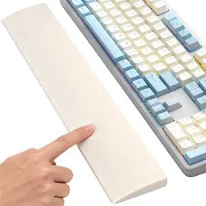 Silicone Wrist Rest for Full-Sized Mechanical Keyboards - Honeycomb Anti-Slip Base, 17.6-Inch Palm Support for Ergonomic Typing and Pain Relief (Ivory White, 17.6) Silicone Wrist Rest for Full-Sized Mechanical Keyboards - Honeycomb Anti-Slip Base, 17.6-Inch Palm Support for Ergonomic Typing and Pain Relief (Ivory White, 17.6)