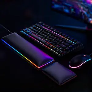 RGB Keyboard and Mouse Wrist Rest Set for 60%-75% Compact Keyboards RGB Keyboard and Mouse Wrist Rest Set for 60%-75% Compact Keyboards