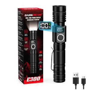 2800 High Lumens Flashlights with LED Power Display, Rechargeable 2800 High Lumens Flashlights with LED Power Display, Rechargeable