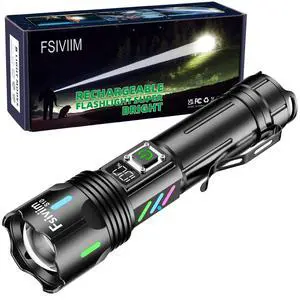 LED Rechargeable Flashlights High Lumens Flashlight 100000, Long Lasting 12h, Super Bright Flashlight Camping, Powerful Flash Lights for Home, USB C Input, Charge Your Mobile Phone LED Rechargeable Flashlights High Lumens Flashlight 100000, Long Lasting 12h, Super Bright Flashlight Camping, Powerful Flash Lights for Home, USB C Input, Charge Your Mobile Phone