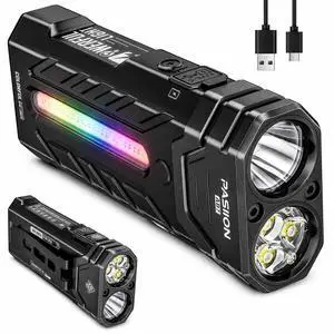EDC Rechargeable Flashlight 3250 Lumens with RGB Light,55 Modes Multifunctional Flat Flashlight with Floodlight,Spotlight and Magnetic Base,Waterproof USB C Flashlight for Camping,Home,Emergencies EDC Rechargeable Flashlight 3250 Lumens with RGB Light,55 Modes Multifunctional Flat Flashlight with Floodlight,Spotlight and Magnetic Base,Waterproof USB C Flashlight for Camping,Home,Emergencies