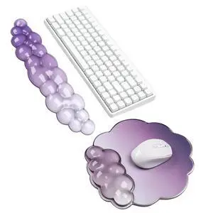 Cloud Keyboard Wrist Rest and Mouse Pad Set - Purple Cloud Keyboard Wrist Rest and Mouse Pad Set - Purple