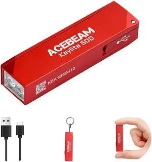 Keylite 500 High Lumens Keychain Flashlight, Flat Pocket EDC Light Keylite 500 High Lumens Keychain Flashlight, Flat Pocket EDC Light