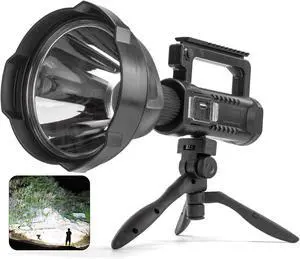 Rechargeable Spotlight, 2,000,000 Lumens Super Bright LED Flashlight, IPX5 Waterproof Handheld Searchlight for Camping Boating Hiking Emergencies (Large) Rechargeable Spotlight, 2,000,000 Lumens Super Bright LED Flashlight, IPX5 Waterproof Handheld Searchlight for Camping Boating Hiking Emergencies (Large)