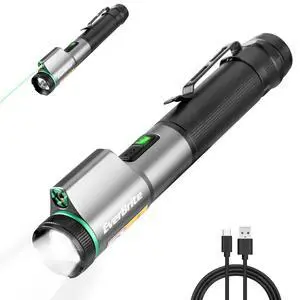Rechargeable EDC Flashlight with 500LM White Light and Green Beam Rechargeable EDC Flashlight with 500LM White Light and Green Beam