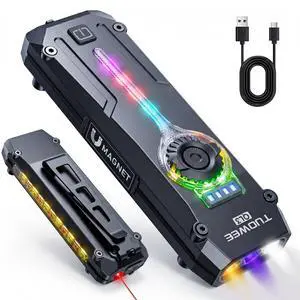 UV Flat EDC Flashlight Rechargeable 1800 High Lumens Pocket Light with RGB,Magnetic Base Small Flashlights with Dual Switch,Stepless Dimming,USB-C Waterproof Work Flash Light for Work,Home,Emergencies UV Flat EDC Flashlight Rechargeable 1800 High Lumens Pocket Light with RGB,Magnetic Base Small Flashlights with Dual Switch,Stepless Dimming,USB-C Waterproof Work Flash Light for Work,Home,Emergencies