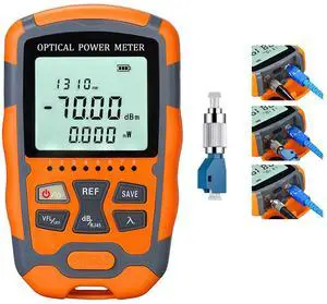 Fiber Optic Tester Portable Fiber Light Power Meter FC/SC/ST Universal Interface Fiber Tester Built-in 10Km Visual Fault Locator (OPM&VFL) with 1pc FC to LC Adapter Fiber Optic Tester Portable Fiber Light Power Meter FC/SC/ST Universal Interface Fiber Tester Built-in 10Km Visual Fault Locator (OPM&VFL) with 1pc FC to LC Adapter