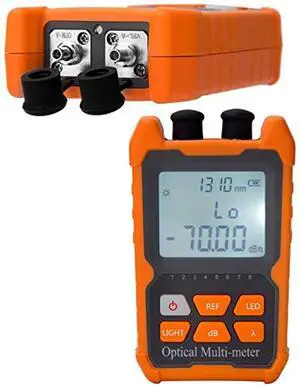 Fiber Optic Cable Tester Portable Optical Fiber Power Meter FC/SC/ST Universal Interface Integrated OPM, VFL, and RJ45 Functions (OPM-VFL-1) Fiber Optic Cable Tester Portable Optical Fiber Power Meter FC/SC/ST Universal Interface Integrated OPM, VFL, and RJ45 Functions (OPM-VFL-1)