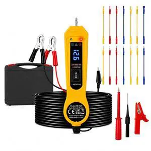 Automotive Test Light Probe Kit, 3-36V DC Power Circuit Probe Tester with Voltmeter, Auto Electrical Voltage Fuse Continuity Tester Tool with Black Carrying Case Automotive Test Light Probe Kit, 3-36V DC Power Circuit Probe Tester with Voltmeter, Auto Electrical Voltage Fuse Continuity Tester Tool with Black Carrying Case