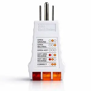 Outlet Tester for Grounding Products - Test Receptacles & Sockets for Proper Wiring - Simple Tool for Electrical Assessment Outlet Tester for Grounding Products - Test Receptacles & Sockets for Proper Wiring - Simple Tool for Electrical Assessment