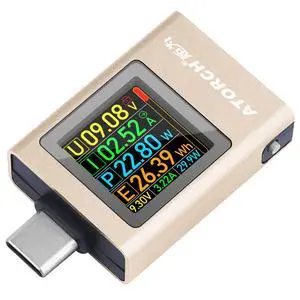 USB C Power Meter Tester, Multimeter 4.5-50V 0-12A Two-Way Measurement Gravity Sensor Voltage Current Capacity Amp Volt Voltmeter Ammeter Digital Tester for Chargers Power Bank Cable Copper USB C Power Meter Tester, Multimeter 4.5-50V 0-12A Two-Way Measurement Gravity Sensor Voltage Current Capacity Amp Volt Voltmeter Ammeter Digital Tester for Chargers Power Bank Cable Copper