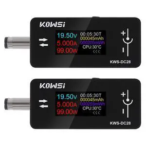 2PCS 0.96 Inch TFT HD Digital Display DC 5.5 * 2.5 Interface Tester Voltage Ammeter Power Meter 4~30V 0~12AKWS-DC28 2PCS 0.96 Inch TFT HD Digital Display DC 5.5 * 2.5 Interface Tester Voltage Ammeter Power Meter 4~30V 0~12AKWS-DC28