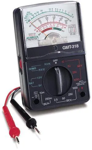 GMT-318 Analog Multimeter, 6 Function, 14 Range, AC / DC Volt, 500V GMT-318 Analog Multimeter, 6 Function, 14 Range, AC / DC Volt, 500V