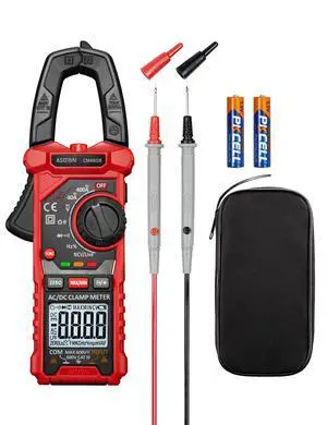 Digital Clamp Meter Multimeter 4000 Counts Auto-ranging Amp Tester Measuring AC/DC Voltage & Current, Resistance, Capacitance, Frequency, Continuity, Live Wire Test, NCV Detection, Black Digital Clamp Meter Multimeter 4000 Counts Auto-ranging Amp Tester Measuring AC/DC Voltage & Current, Resistance, Capacitance, Frequency, Continuity, Live Wire Test, NCV Detection, Black