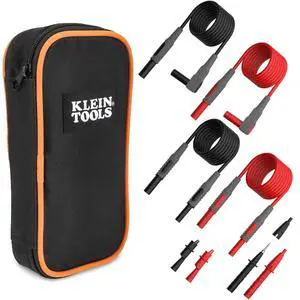 69483 Meter Test Leads Accessory Kit with (2) Right-Angle, (2) Extenders, (2) Lead Heads, (2) Alligator Clips, and Case 69483 Meter Test Leads Accessory Kit with (2) Right-Angle, (2) Extenders, (2) Lead Heads, (2) Alligator Clips, and Case