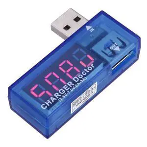 USB Meter - Easy-to-Use USB Power Meter and USB Tester, Perfect for Testing Voltage and Current (Amperage) Between USB Port and Device USB Meter - Easy-to-Use USB Power Meter and USB Tester, Perfect for Testing Voltage and Current (Amperage) Between USB Port and Device