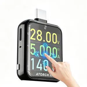 USB Tester USB C Power Mester Testers Capacitive Touch Screen High-Precision Digital Display Voltage Current Power Meter USB Charging Tester Type C Interface DC 4.5-50V 6A USB Tester USB C Power Mester Testers Capacitive Touch Screen High-Precision Digital Display Voltage Current Power Meter USB Charging Tester Type C Interface DC 4.5-50V 6A
