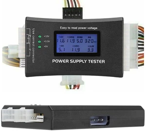 Computer Power Supply Tester, 20/24 Pin Computer PC Power Supply Tester with LCD Display, for ATX, BTX, ITX, TFX Computer Power Supply Tester, 20/24 Pin Computer PC Power Supply Tester with LCD Display, for ATX, BTX, ITX, TFX