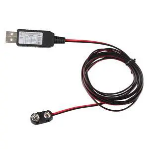 USB to 9V Battery Connector Eliminator Replace 6F22 6LR61 Power Converter Kit Connect Cable 78IN 200CM Multi for Multimeter,LED Light,Electronic Toys, Kids Keyboard Piano USB to 9V Battery Connector Eliminator Replace 6F22 6LR61 Power Converter Kit Connect Cable 78IN 200CM Multi for Multimeter,LED Light,Electronic Toys, Kids Keyboard Piano