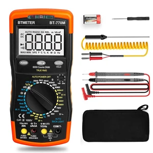 Digital Multimeter TRMS 6000 Count, BT-770M Auto/Manual Ranging DMM Electrical Meter Tester for AC/DC Amp, AC/DC Volt, Ohm Capacitance Frequency Continuity Temperature NCV, Auto Backlight Digital Multimeter TRMS 6000 Count, BT-770M Auto/Manual Ranging DMM Electrical Meter Tester for AC/DC Amp, AC/DC Volt, Ohm Capacitance Frequency Continuity Temperature NCV, Auto Backlight