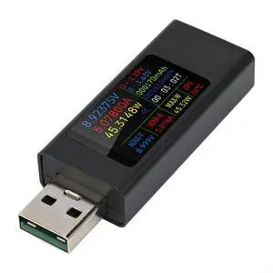 KWS-MX23 USB Tester Meter 1.06" IPS Display, 4-30V 0-12A Voltage Current Monitor with CNC Metal Shell for Mobile Phone for charger Power Bank Data Cable Testing KWS-MX23 USB Tester Meter 1.06" IPS Display, 4-30V 0-12A Voltage Current Monitor with CNC Metal Shell for Mobile Phone for charger Power Bank Data Cable Testing