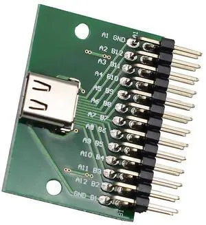 USB 3.1 Type-C Test Board with PCB Test Socket | 2.54mm Pitch Header | USB-C Motherboard Diagnostic Tool for Electronics Engineers USB 3.1 Type-C Test Board with PCB Test Socket | 2.54mm Pitch Header | USB-C Motherboard Diagnostic Tool for Electronics Engineers