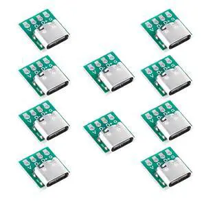 10Pcs Type C to 2.54mm Connector Board USB 3.1 16P Test PCB Board PCB Converter Pinboard Adapter Board 2.54mm 16Pin Female Connector Test Board for Data Line Wire Cable Transfer 10Pcs Type C to 2.54mm Connector Board USB 3.1 16P Test PCB Board PCB Converter Pinboard Adapter Board 2.54mm 16Pin Female Connector Test Board for Data Line Wire Cable Transfer