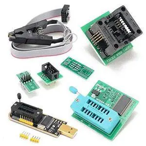 CH341A 24 25 Series EEPROM Flash BIOS USB Programmer+SOIC8 SOP8 Test Clip+SPI Flash 1.8V Adapter+SOP8 SOIC8 to DIP8 Adapter Socket Converter CH341A 24 25 Series EEPROM Flash BIOS USB Programmer+SOIC8 SOP8 Test Clip+SPI Flash 1.8V Adapter+SOP8 SOIC8 to DIP8 Adapter Socket Converter