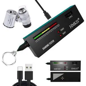 Diamond Tester Pen with 60X Jewelry Loupe Magnifier Diamond Tester Pen with 60X Jewelry Loupe Magnifier