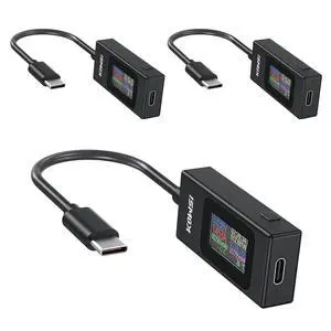 3 PCS USB C Meter USB C Tester Power Meter,4-30V 0-6.5A Digital Multimeter, Type C Voltage and Current Tester Meter,Working Time Ammeter Voltmeter USB Cable Charger Detector LED Display 3 PCS USB C Meter USB C Tester Power Meter,4-30V 0-6.5A Digital Multimeter, Type C Voltage and Current Tester Meter,Working Time Ammeter Voltmeter USB Cable Charger Detector LED Display