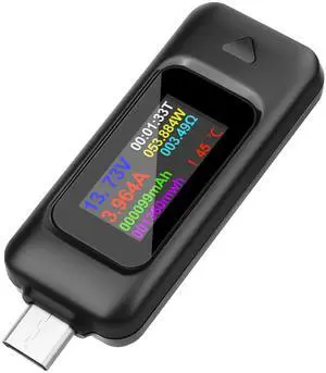 Type-C USB Tester Voltmeter Meter USB Multimeter Voltage and Current Tester 0-5A 4-30V USB Power Meter Multi-Function Tester Color Display Capacity Voltage Current Detector (V1) Type-C USB Tester Voltmeter Meter USB Multimeter Voltage and Current Tester 0-5A 4-30V USB Power Meter Multi-Function Tester Color Display Capacity Voltage Current Detector (V1)