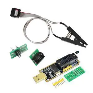 SOIC8 SOP8 Flash Chip IC Test Clips Socket Adpter Programmer BIOS + CH341A 24 25 Series for EEPROM Flash BIOS USB Programmer Module (Double Clip+ USB) SOIC8 SOP8 Flash Chip IC Test Clips Socket Adpter Programmer BIOS + CH341A 24 25 Series for EEPROM Flash BIOS USB Programmer Module (Double Clip+ USB)