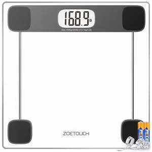 Scale for Body Weight, Accurate Bathroom Scales, Digital Weighing Machine for People, 400lb Capacity, LCD Display, Step-On Technology, Tempered Glass, Measuring Tape Included Scale for Body Weight, Accurate Bathroom Scales, Digital Weighing Machine for People, 400lb Capacity, LCD Display, Step-On Technology, Tempered Glass, Measuring Tape Included