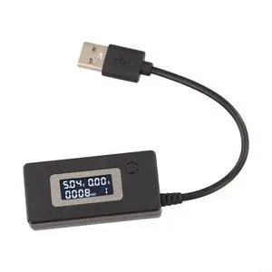 KCX-017 USB Digital Tester for Phone Power Bank, 3V-7V LCD Voltage Current Multi-Meter, Portable Capacity Monitor Detector with T-Interface(Black) KCX-017 USB Digital Tester for Phone Power Bank, 3V-7V LCD Voltage Current Multi-Meter, Portable Capacity Monitor Detector with T-Interface(Black)