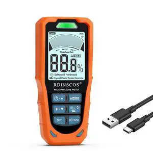 Pinless Moisture Meter, 6 Modes for Wood, Drywall, Concrete Pinless Moisture Meter, 6 Modes for Wood, Drywall, Concrete