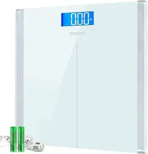 Digital Electric Bathroom Scale for Body Weight, 400 lbs, White Digital Electric Bathroom Scale for Body Weight, 400 lbs, White